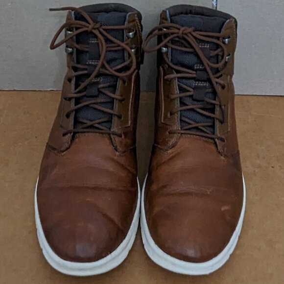 Timberland Rugged Defender ReBOTL Brown Leather Ankle Boots Size 10.5 Waterproof - Picture 5 of 15